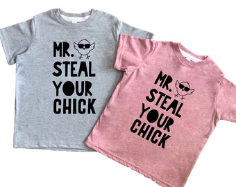 Camiseta de Pascua para niños, camiseta infantil "Sr. Roba tu Pollito" / Camiseta hipster de primavera / Camiseta divertida de Pascua para niños pequeños
