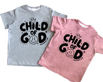 Child of God Kids Shirt, Christian Toddler Tee Shirt, Religious Faith Jesus Biblical T-shirt for baby, toddlers, boys and girls