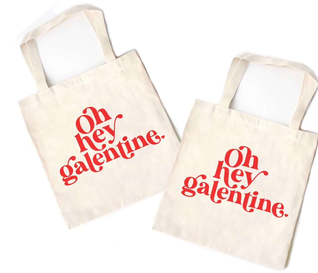 Oh Hey Galentine Mini Tote Bag, Galentines Day Gift Bag, Favor Treat