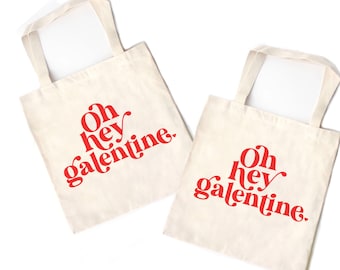 oh hey Galentine Mini Tote bag, Galentines Day Gift Bag, Favor Treat Bags for Kids, Girls, Best selling Galentine Girl Gift