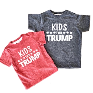 Kids for Trump Shirts, Trump 2024  tee shirt, Trump for President baby, short sleeve tee for kids, Girls, Boys