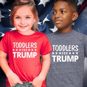 Toddlers for Trump T-Shirt, Trump Vance 2024 Tee Shirt, Trump for President baby short sleeve tee for Babies, Toddlers or Kids