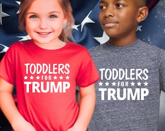 Toddlers for Trump T-Shirt, Trump Vance 2024 Tee Shirt, Trump for President baby short sleeve tee for Babies, Toddlers or Kids