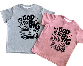 Mein Gott ist so große Kinder Shirt, christliche Kleinkind T-Shirt, religiöse Glaube Biblische T-Shirt für Baby, Kleinkinder, Jungen und Mädchen