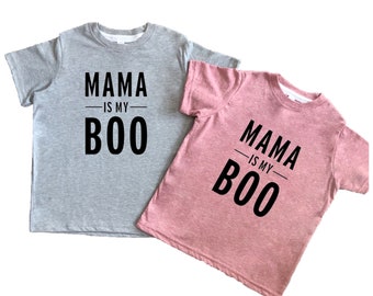 Mama ist mein Boo T-Shirt, Halloween-Shirt für Kleinkinder, Mädchen und Jungen, Halloween-Kinder-Shirt