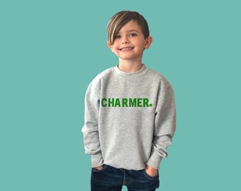Charmer Kids Sweatshirt - St. Patrick’s Day Fleece Sweater for toddlers, boys and girls - Luck of the Irish Sweatshirt for kids & adults