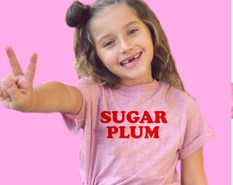 Camisetas navideñas para niños Sugar Plum, camiseta retro Cascanueces, camiseta para bebé para niños pequeños, niño o niña