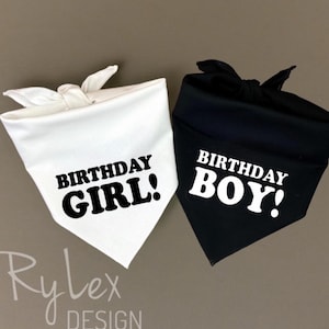 Birthday Boy Dog bandana, Birthday Girl bandana for dogs, neck tie for pets