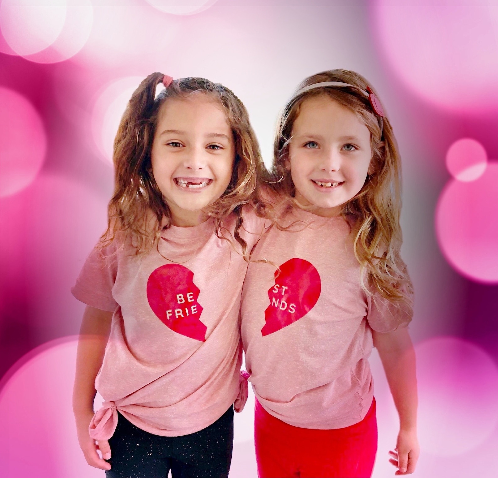Best Friends Heart Kids Tee Shirt Set BFF Toddler Kids Etsy