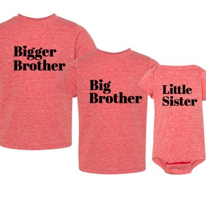 Sibling Family Shirts, Little Brother, Big Brother, Bigger Brother, Bigger Sister, Big Sister, Little Sister, Mom, Dad Family T-Shirts