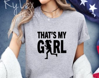 Girls flag football Shirt, Friday Night Lights Mom Tee, That’s my Girl T-Shirt for Women, Men, Kids & Adults