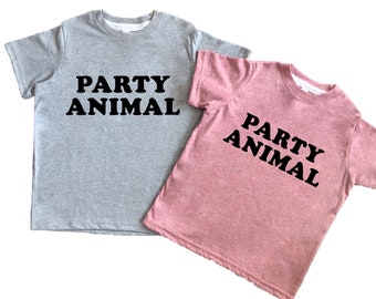 Party Animal Kids Shirt, Let’s Party, Party Time Tee Shirt for Toddlers, Girls, Boys, Teens, Birthday Party Funny T-shirt