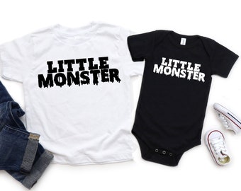 Kleines Monster Kinder Shirt, Kleinkind Halloween T-Shirt, lustiges trendiges T-Shirt für Kinder, Baby, Mädchen, Jungen