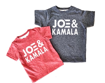 Joe & Kamala Biden Harris Democrat President VP 2024 Election Tee Shirt for toddler, kids and boys, girls, babies