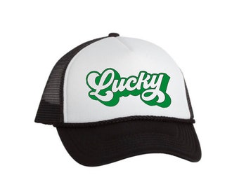St. Patricks DayTrucker Hats, Lucky Green Saint Patrick Day hat for men or women