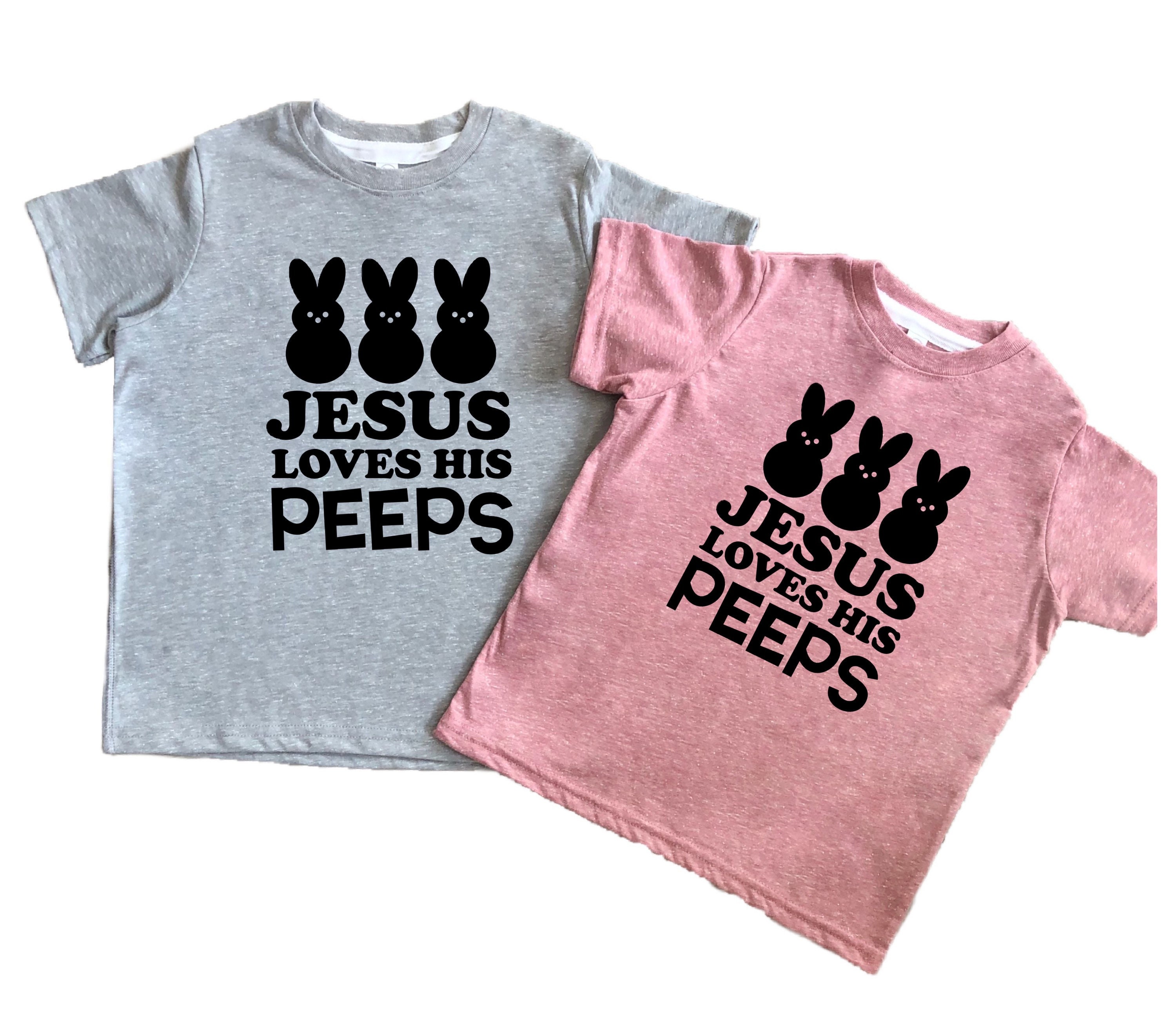 Jesus Loves His Peeps Kids Easter T Shirt Jesus Loves His Peeps Kids Easter T Shirt