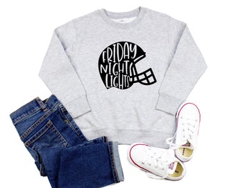 Suéter de fútbol Friday Night Lights, sudadera de manga larga de la temporada de fútbol de otoño para niños, niños pequeños, niños, niñas, hombres y mujeres