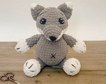 Willow the Wolf CROCHET PATTERN, Amigurumi Crochet Pattern, PDF