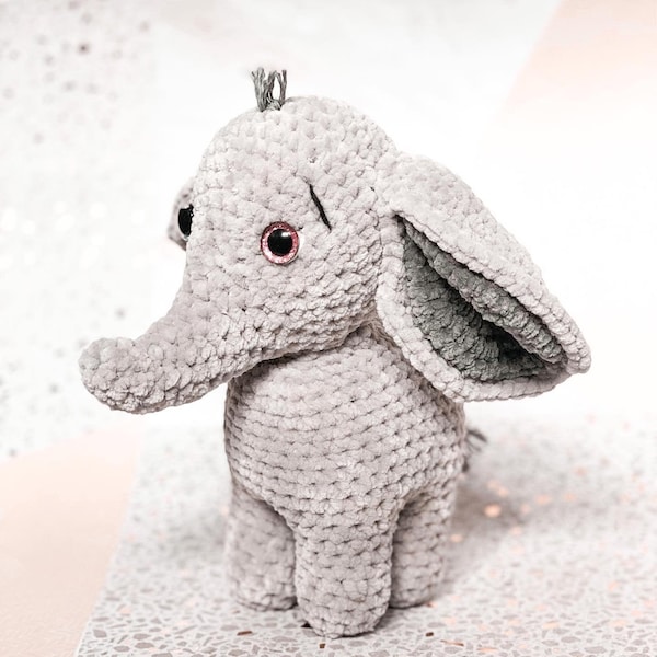 Eleanor the Elephant CROCHET PATTERN, Amigurumi Crochet Pattern, PDF