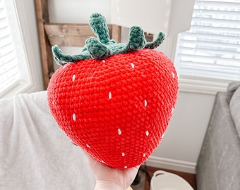 Strawberry Pillow CROCHET PATTERN, Amigurumi Crochet Pattern, PDF