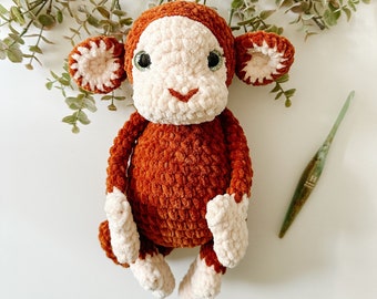 Marcel the Monkey CROCHET PATTERN, Amigurumi Crochet Pattern, PDF