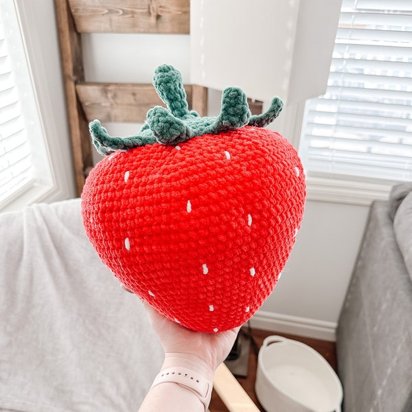 Strawberry Pillow CROCHET PATTERN, Amigurumi Crochet Pattern, PDF