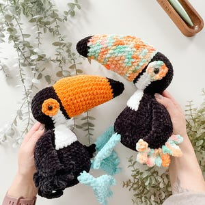 Tango the Toucan CROCHET PATTERN, Amigurumi Crochet Pattern, English, PDF