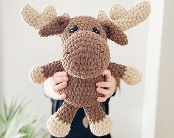 Manny Moose CROCHET PATTERN, Amigurumi Crochet Pattern, PDF