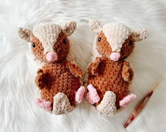 Armando the Armadillo CROCHET PATTERN, Amigurumi Crochet Pattern, PDF