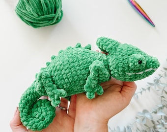 Camilla de kameleon HAAKPATROON, amigurumi-haakpatroon, pdf, Engels