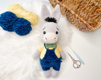 Danny & Delilah Donkey CROCHET PATTERN, Amigurumi Crochet Pattern, PDF