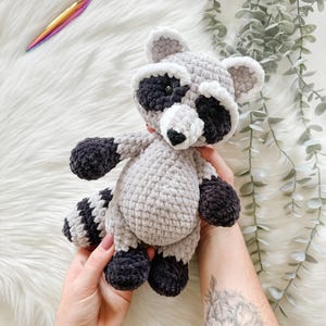 Remy the Raccoon, CROCHET PATTERN, Amigurumi Crochet Pattern, PDF, English