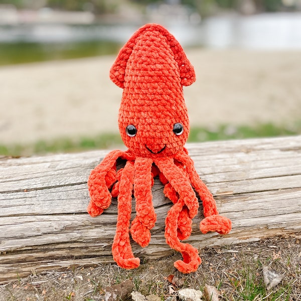 Sid the Squid CROCHET PATTERN, Amigurumi Crochet Pattern, PDF