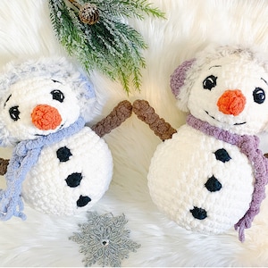 Simon Snowman CROCHET PATTERN, Christmas, Amigurumi Crochet Pattern, PDF