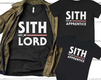 Sith Lord and Sith Apprentice Tee or Onesie