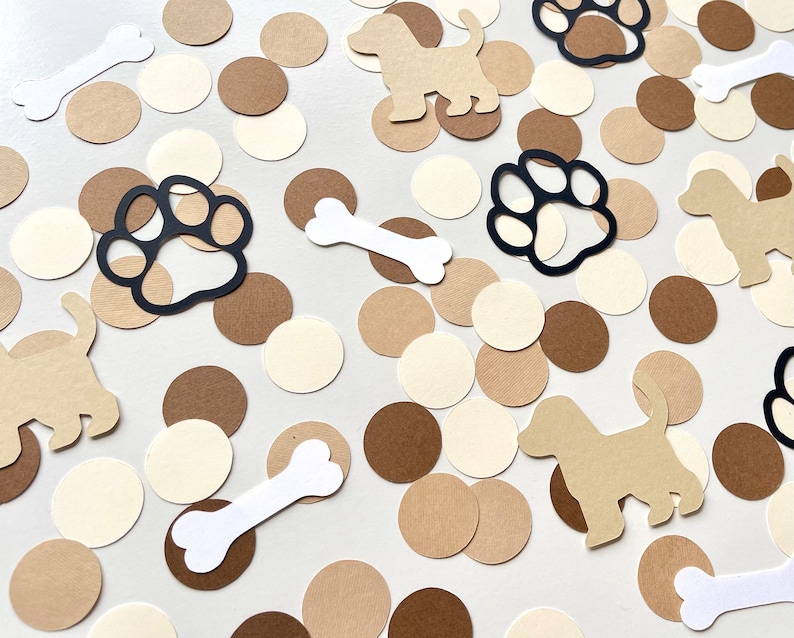 Lets Pawty puppy dog birthday confetti dog theme birthday confetti party animal confetti paw print confetti
