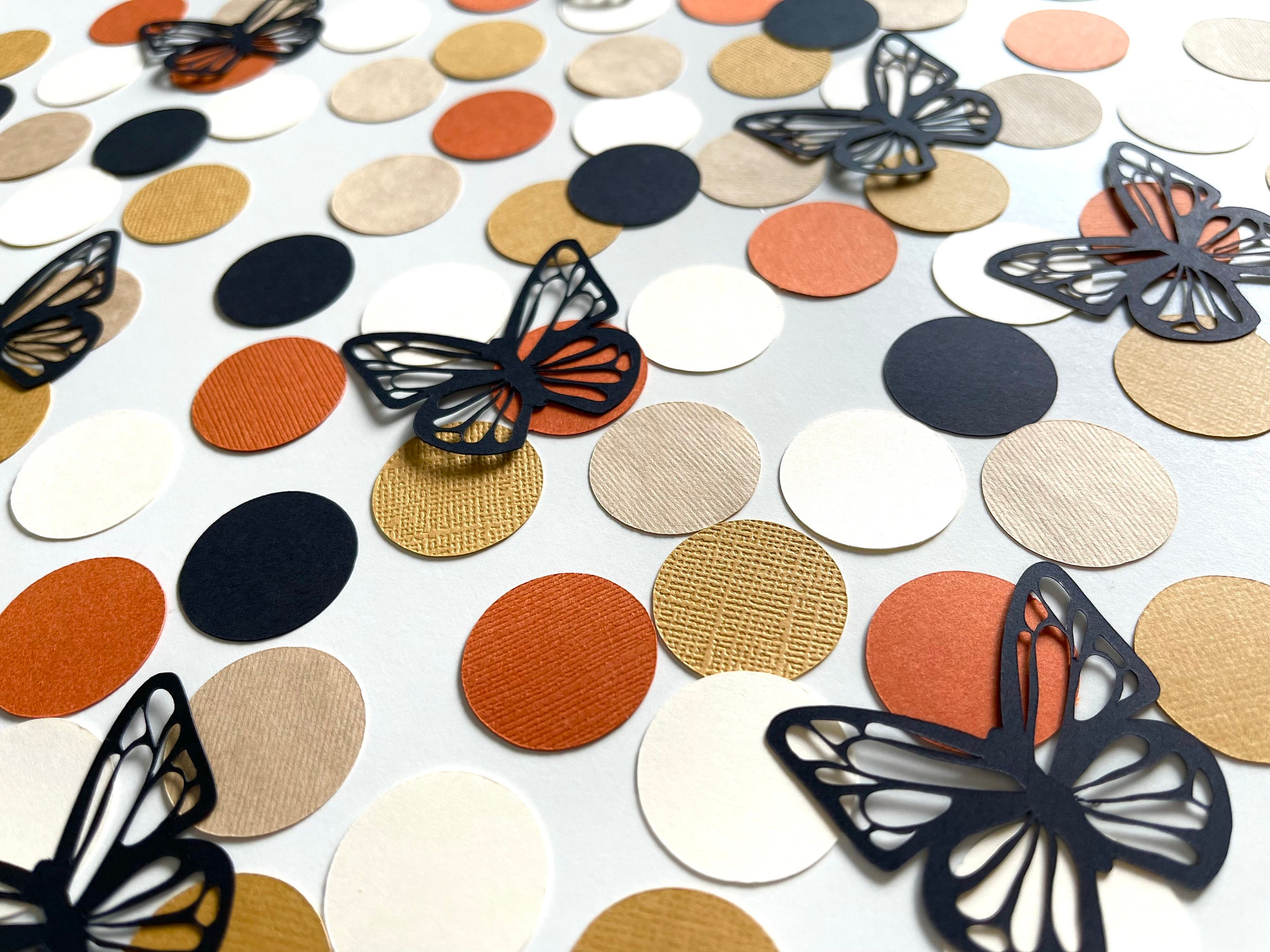 Monarch butterfly confetti woodland butterfly confetti neutral butterfly confetti big confetti first butterfly birthday