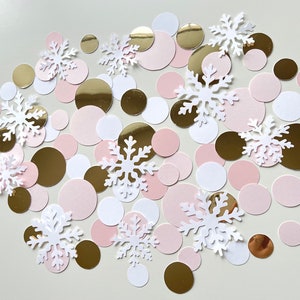 Winter Onderland confetti - Snowflake girl first birthday - winter birthday party - snowflake first birthday