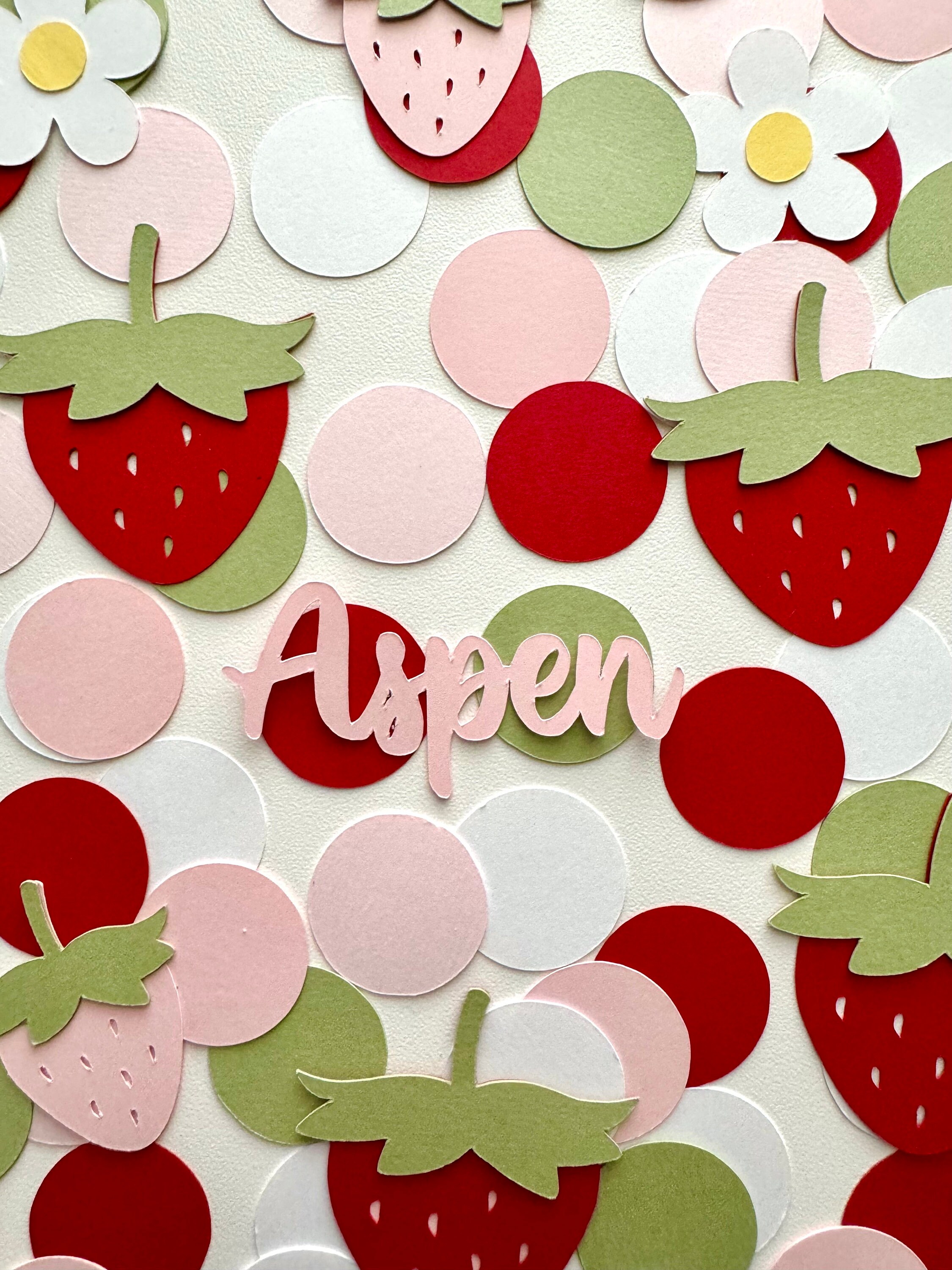 Erdbeer-Konfetti Aus Papier – 100 Stück, Rot & Rosa, Perfekt Für Babyparty, Geburtstag & Tischdekoration