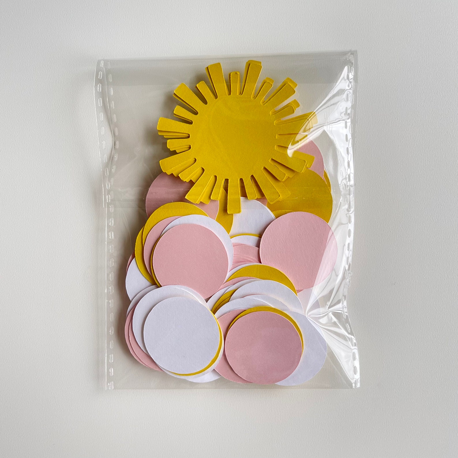 Sunshine Girl Confetti Baby Shower Confetti Pink Yellow Etsy