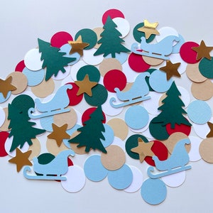 Oh wat leuk om er een te zijn - Babyjongen - Decemberverjaardag - Feestdecor - blauwe en groene confetti - Kerstconfetti