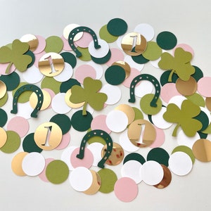 Lucky one first birthday pink - Lucky one confetti - St. Patrick's day confetti - March confetti - Shamrock confetti - St. Patty's day