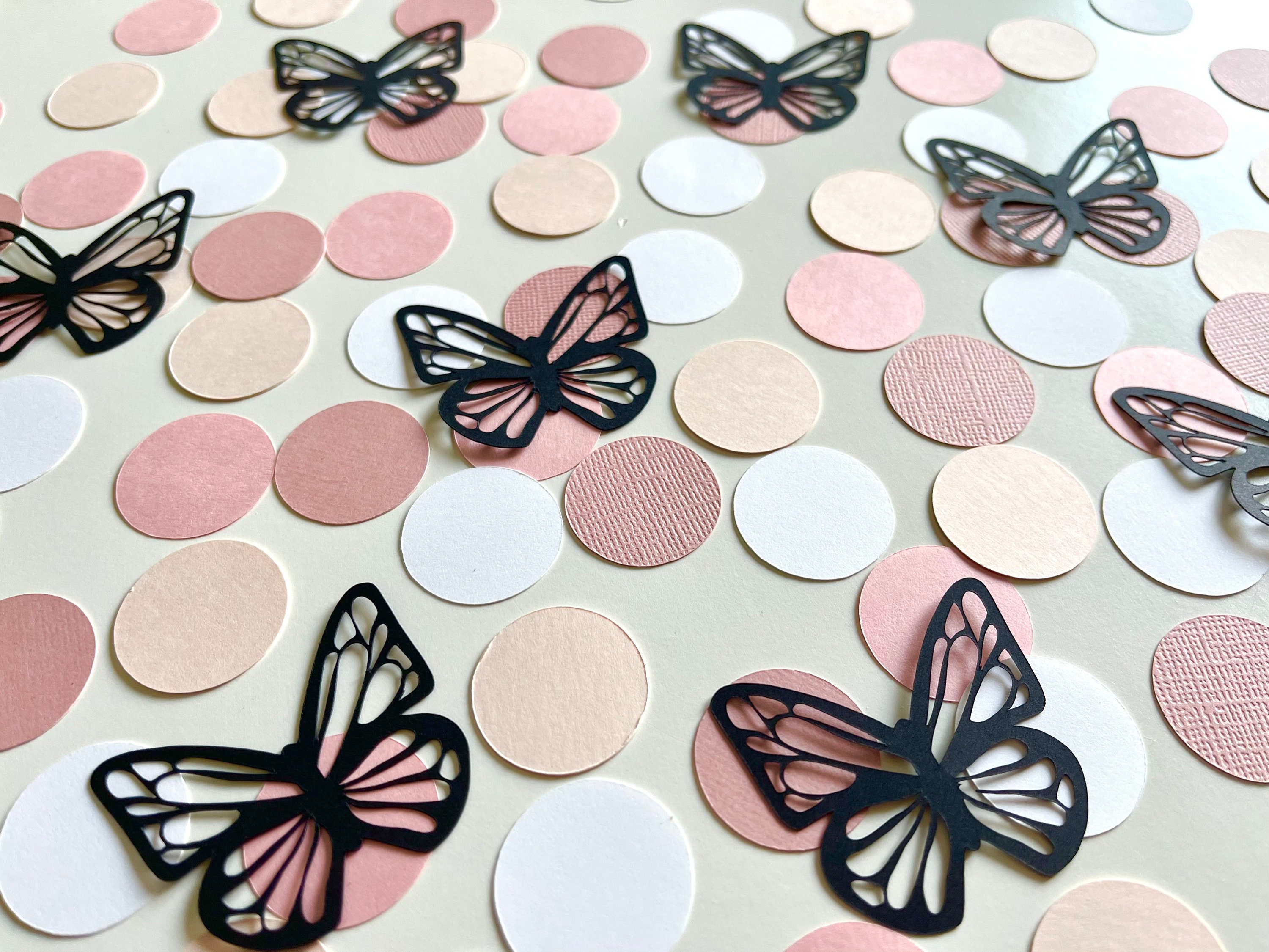 Pink butterfly confetti Woodland butterfly confetti First birthday butterfly confetti Butterfly birthday party Pink Ombre