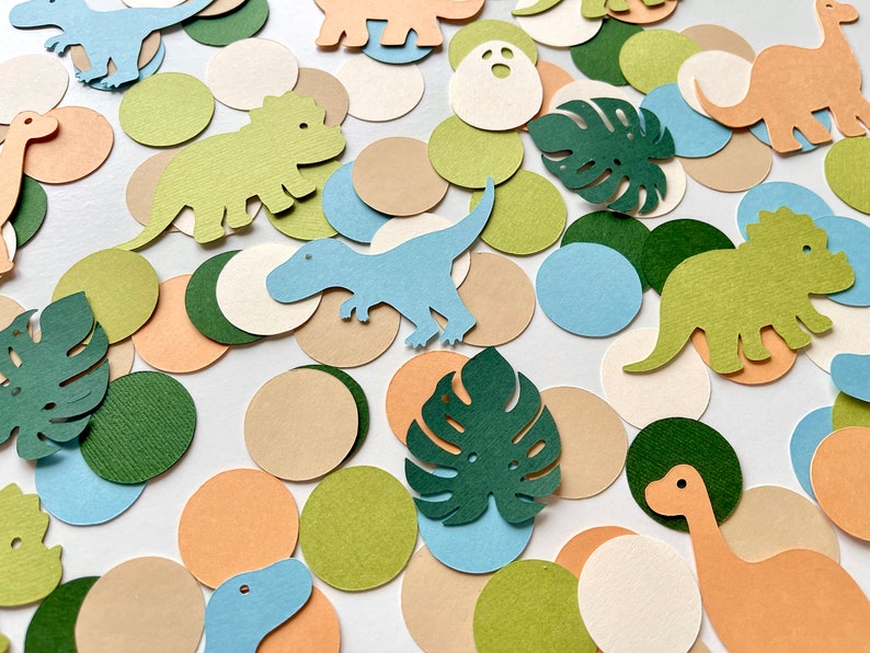 Dinosaur Confetti Three Rex confetti dino baby shower confetti first birthday two Rex cute dinosaur confetti rawr four