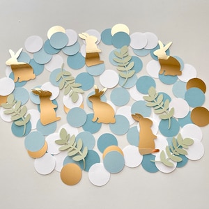 Some Bunny is One Confetti - Easter Confetti - Bunny Confetti - Blue bunny confetti- Easter first birthday - Spring Birthday