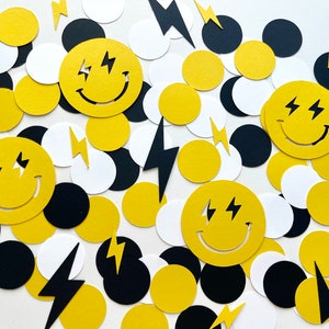 One happy dude confetti - One cool dude - smiley face confetti - two cool confetti - personalized confetti - one happy dude