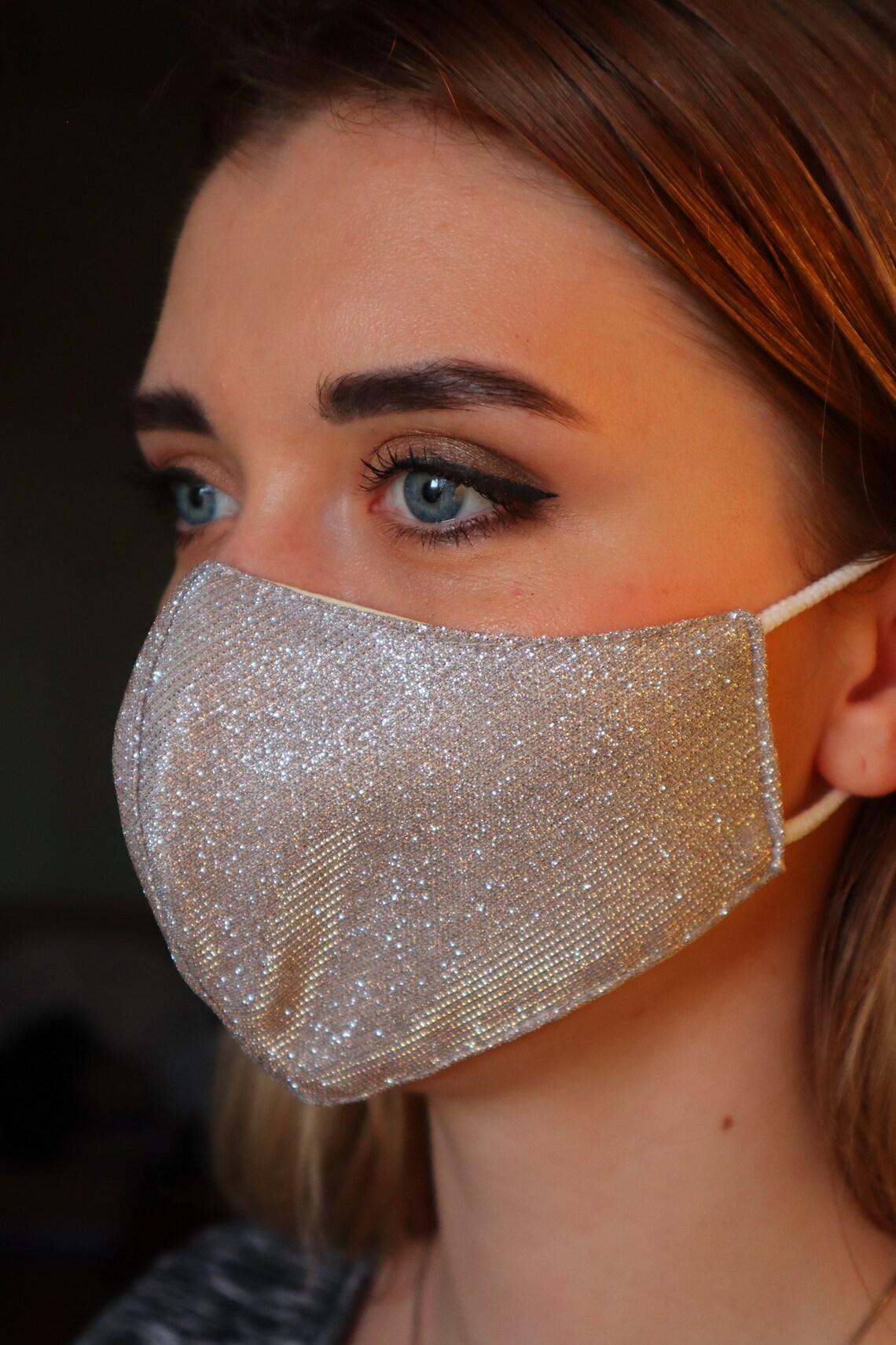 Glitter Face Mask Woman Face Mask Cotton Face Mask Etsy