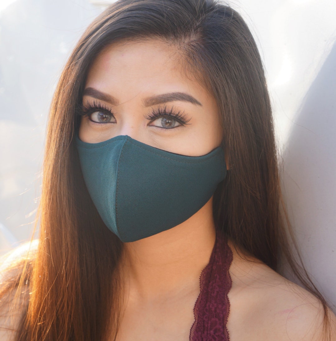 Men and Women Green Face Mask Emerald Reusable Washable Etsy