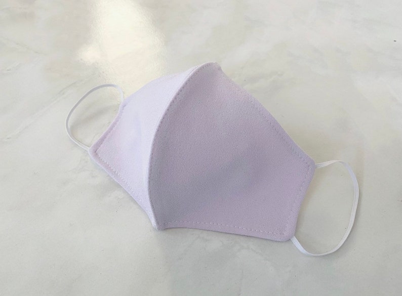 Pastel Pink, Light Blue, Mint Green, Lavender Face Mask and/or Scrunchies Reusable, Washable, Fashion Contour Fitted, stretchy Made in USA image 9
