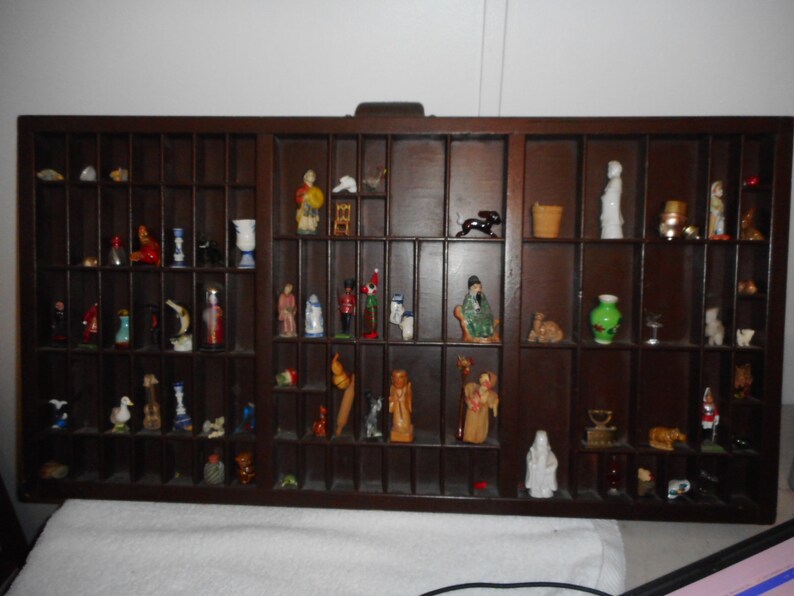 Vintage miniatures in shops printer tray LQQK! Unique 1 of a kind FREE SHIPPING